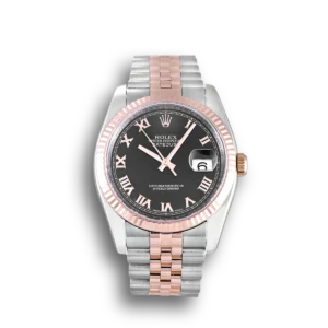 Photo 3 - Datejust Rolex Datejust Ref.116231 Black Dial 36mm Steel Rose Gold Jubilee