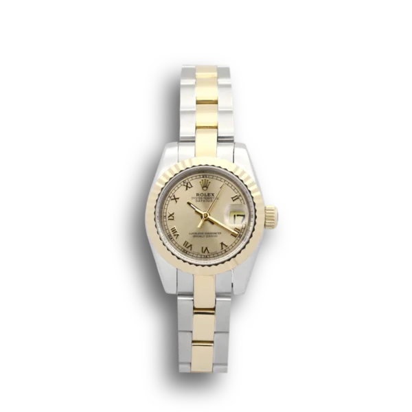 Photo 2 - Gold Replica Rolex Rolex Lady-Datejust Ref.179163 26mm Yellow Gold Dial