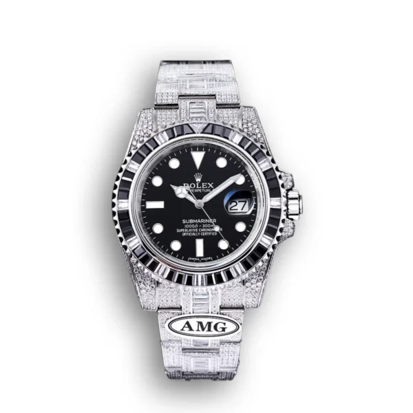 Photo 4 - Diamond Replica Rolex Rolex Submariner Iced Out Ref.116610LN 40mm Black Dial