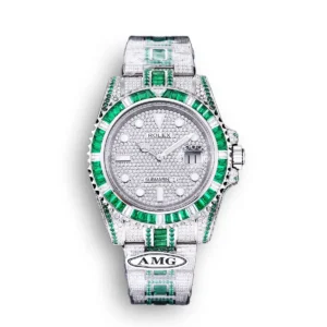 Photo 3 - Diamond Replica Rolex Rolex Submariner Iced Out Ref.116610LN 40mm Green-White Bezel