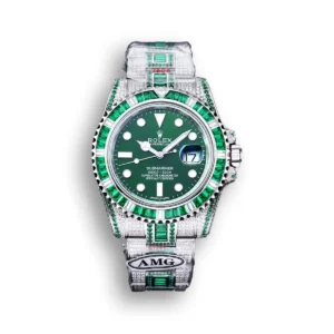 Photo 10 - Diamond Replica Rolex Rolex Submariner Iced Out Ref.116610LV 40mm Green Diamond Bezel