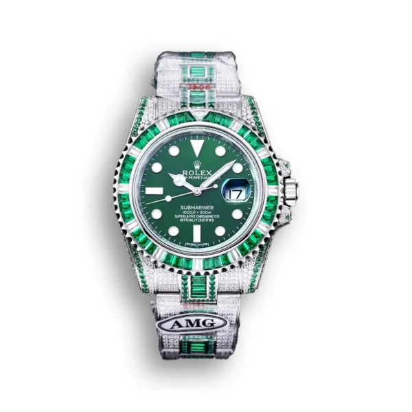 Photo 1 - Diamond Replica Rolex Rolex Submariner Iced Out Ref.116610LV 40mm Green Diamond Bezel