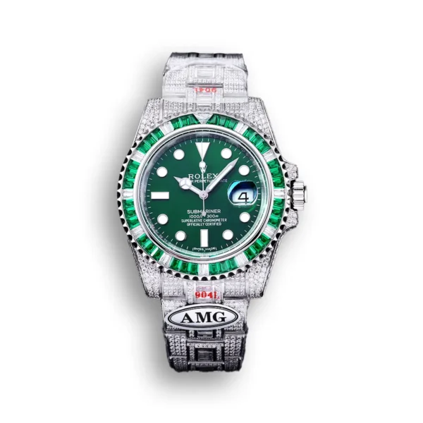 Photo 1 - Diamond Replica Rolex Rolex Submariner Iced Out Ref.116610LV 40mm Green Dial Green Bezel