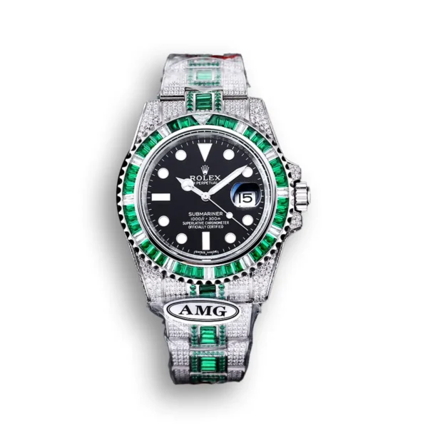 Photo 1 - Diamond Replica Rolex Rolex Submariner Iced Out Ref.116610LV 40mm Black Dial Green Bezel