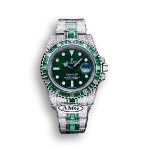 Photo 7 - Diamond Replica Rolex Rolex Submariner Iced Out Ref.116610LV Green Dial Green Bezel