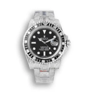 Photo 7 - Diamond Replica Rolex Rolex Submariner Iced Out Ref.116610LV Water Ghost SE Black Dial