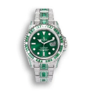 Photo 2 - Diamond Replica Rolex Rolex Submariner Iced Out Ref.116610LV Green Water Ghost