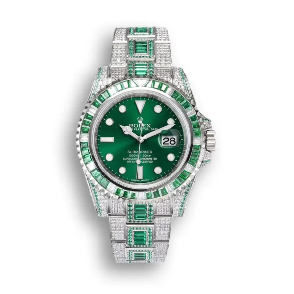 Photo 1 - Diamond Replica Rolex Rolex Submariner Iced Out Ref.116610LV Green Water Ghost