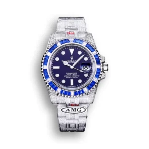 Photo 9 - Diamond Replica Rolex Rolex Submariner Iced Out Ref.116619LB Blue Dial