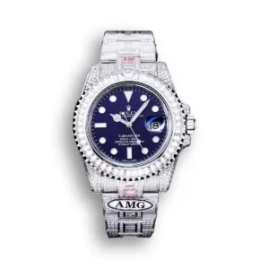 Photo 5 - Diamond Replica Rolex Rolex Submariner Iced Out Ref.116619LB 40mm Blue Dial