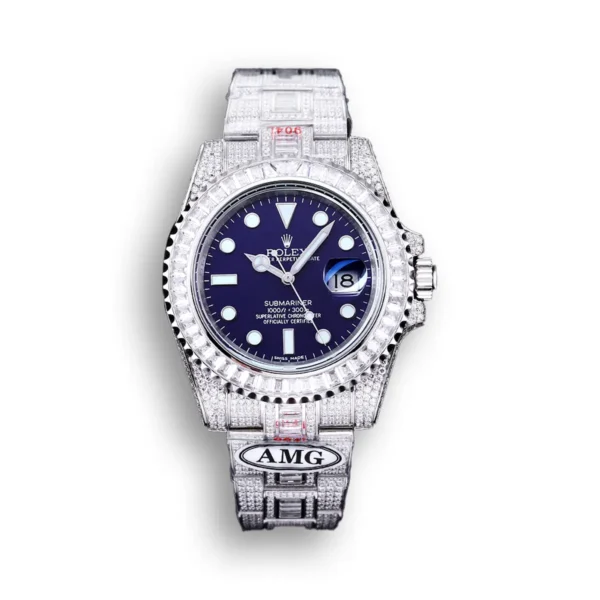 Photo 1 - Diamond Replica Rolex Rolex Submariner Iced Out Ref.116619LB 40mm Blue Dial