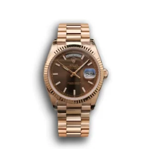 Photo 8 - Gold Replica Rolex Rolex Day-Date Ref. 128238 36mm Chocolate Dial Rose Gold