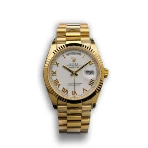 Photo 8 - Day-Date Rolex Day-Date Ref. 128238 36mm White Roman Dial Yellow Gold