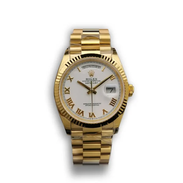 Photo 1 - Day-Date Rolex Day-Date Ref. 128238 36mm White Roman Dial Yellow Gold