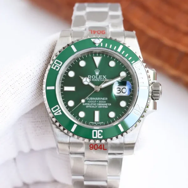 Photo 5 - Men Replica Rolex Rolex Submariner SUB Ref.116610 40mm Green Dial