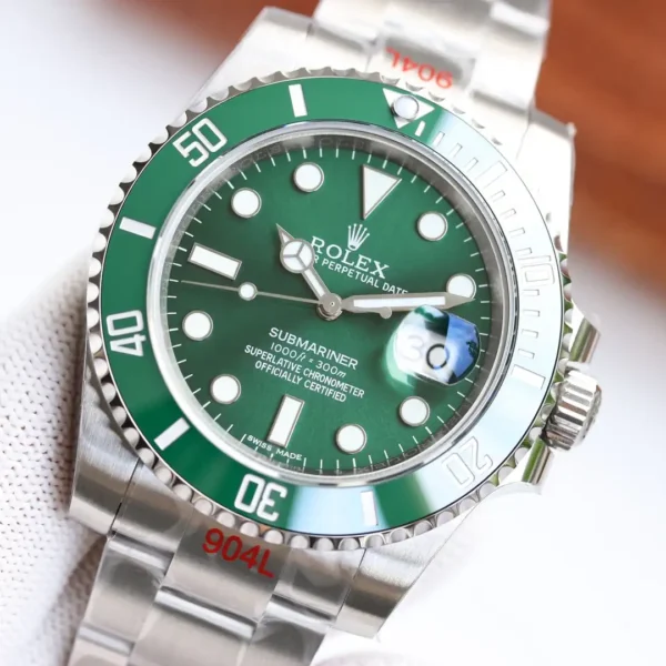 Photo 5 - Men Replica Rolex Rolex Submariner SUB Ref.116610 40mm Green Dial