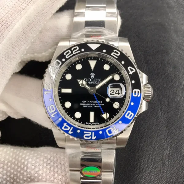 Photo 2 - Men Replica Rolex Rolex GMT-Master II 40mm Dial Black Oyster Ref.126710