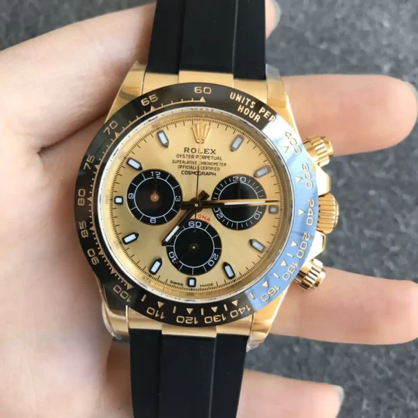 Photo 2 - Daytona Rolex Super Universe Chronograph Daytona ref.116518 Golden & Bright Black Dial