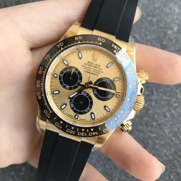 Photo 3 - Gold Replica Rolex Rolex Super Universe Chronograph Daytona ref.116518 Golden & Bright Black Dial