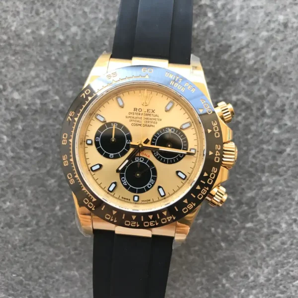 Photo 7 - Gold Replica Rolex Rolex Super Universe Chronograph Daytona ref.116518 Golden & Bright Black Dial