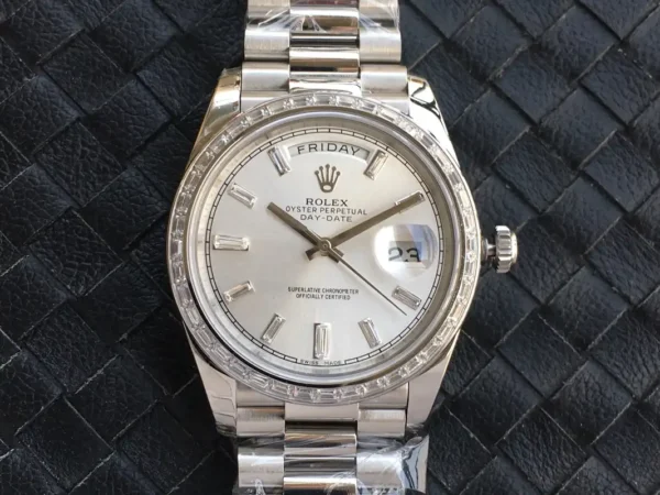 Photo 4 - Day-Date Rolex Day-Date Ref. m228238 Silver Dial Stainless Steel