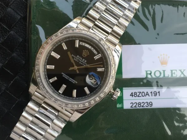 Photo 4 - Day-Date Rolex Day-Date Ref. m228238 Black Dial Stainless Steel