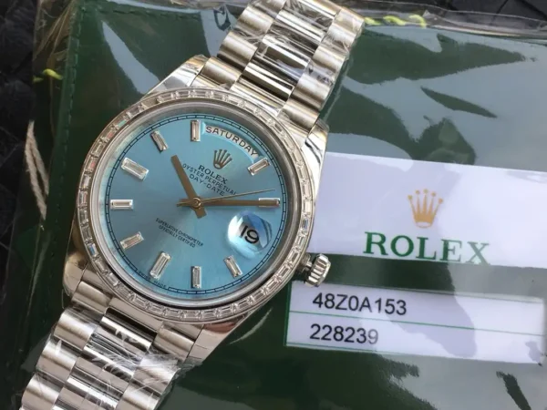 Photo 4 - Day-Date Rolex Day-Date Ref. m228238 Ice Blue Dial Stainless Steel