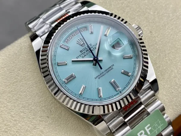 Photo 3 - Gold Replica Rolex Rolex Day-Date Ref. m228238 Ice Blue Dial White Gold