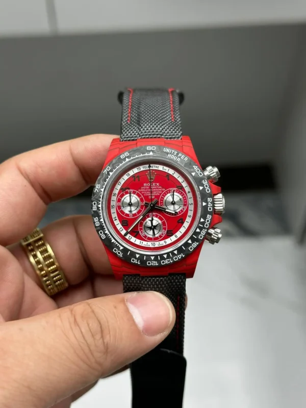 Photo 2 - Daytona DIW Rolex Carbon Fiber Daytona ref.116500LN Red Quartz