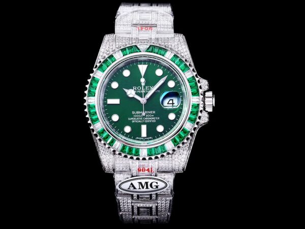 Photo 2 - Diamond Replica Rolex Rolex Submariner Iced Out Ref.116610LV 40mm Green Dial Green Bezel