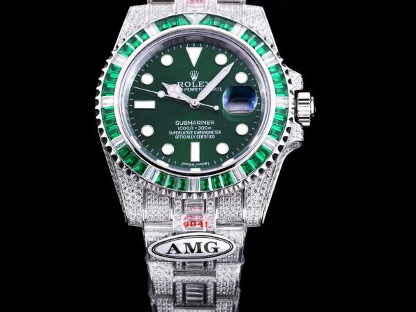 Photo 3 - Diamond Replica Rolex Rolex Submariner Iced Out Ref.116610LV 40mm Green Dial Green Bezel