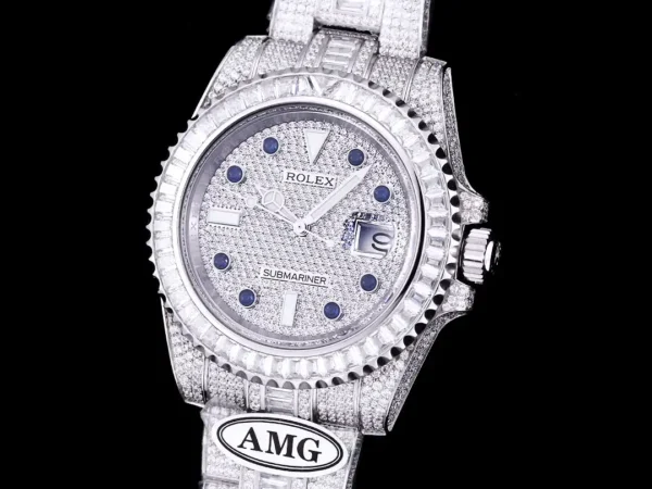 Photo 5 - Diamond Replica Rolex Rolex Submariner Iced Out Ref.116610LN 40mm Diamond Blue Markers