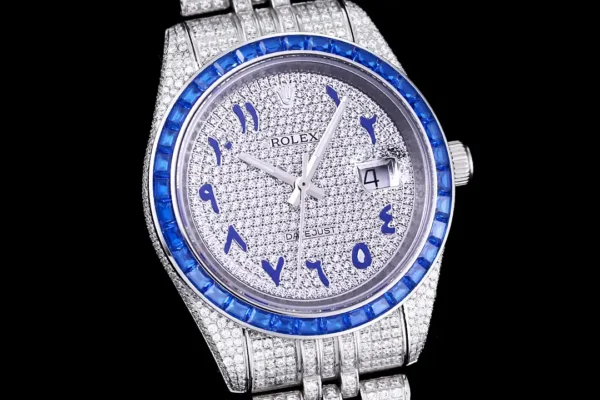 Photo 4 - Diamond Replica Rolex Rolex Datejust Ref.126300 41mm Dial Arabic Bezel Blue