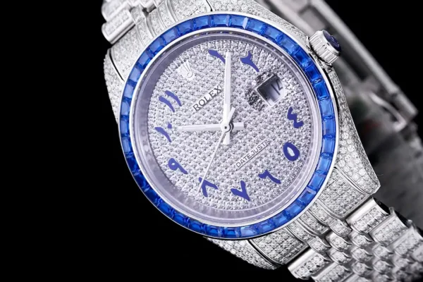 Photo 5 - Diamond Replica Rolex Rolex Datejust Ref.126300 41mm Dial Arabic Bezel Blue