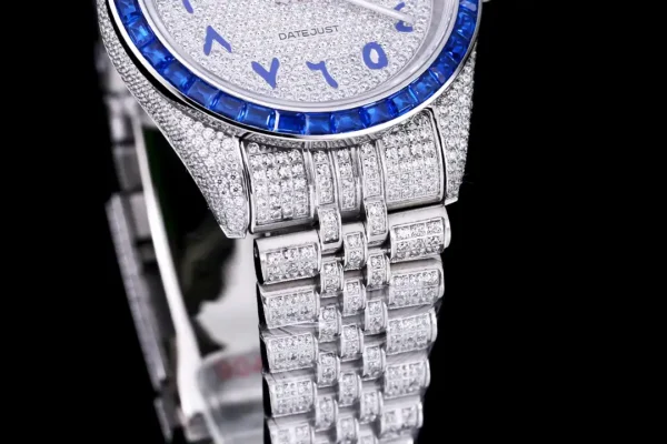 Photo 6 - Diamond Replica Rolex Rolex Datejust Ref.126300 41mm Dial Arabic Bezel Blue