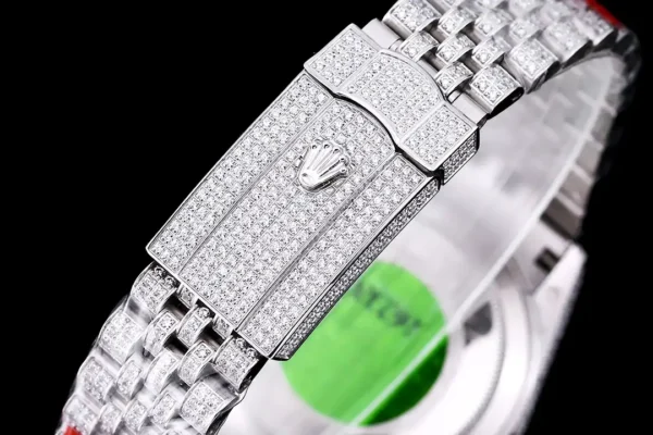 Photo 10 - Diamond Replica Rolex Rolex Datejust Ref.126300 41mm Dial Arabic Bezel Green