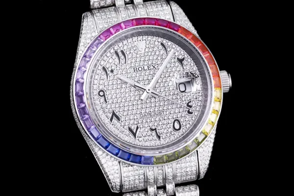 Photo 4 - Diamond Replica Rolex Rolex Datejust Ref.126300 41mm Dial Arabic Bezel Rainbow