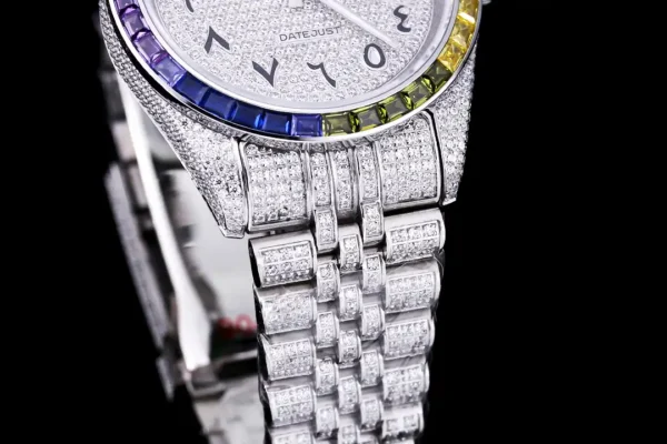 Photo 6 - Diamond Replica Rolex Rolex Datejust Ref.126300 41mm Dial Arabic Bezel Rainbow