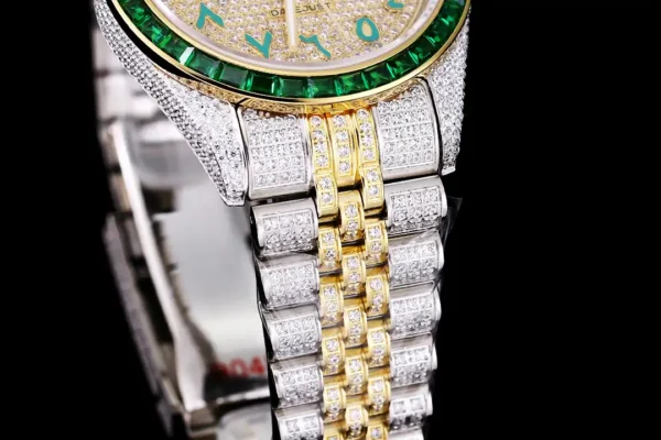 Photo 6 - Diamond Replica Rolex Rolex Datejust Ref.126300 41mm Arabic Dial Full-Diamond Yellow Gold