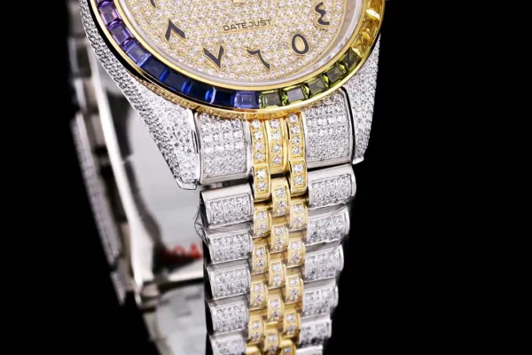 Photo 6 - Diamond Replica Rolex Rolex Datejust Ref.126300 41mm Arabic Dial Full-Diamond Rainbow