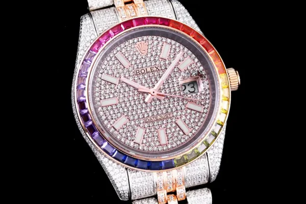 Photo 5 - Diamond Replica Rolex Rolex Datejust Ref.126300 41mm Dial Full-Diamond Rainbow Bezel