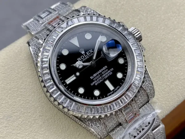 Photo 3 - Diamond Replica Rolex Rolex Submariner Iced Out Ref.116610LN 40mm Clear Diamond Bezel