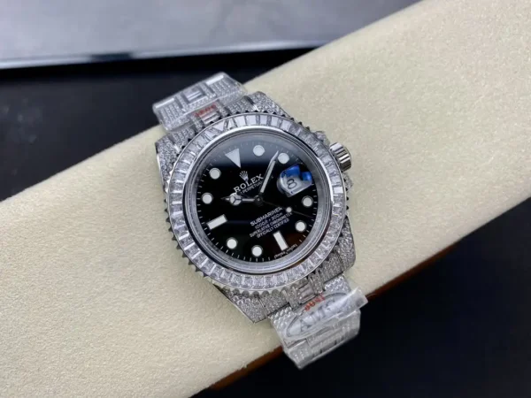 Photo 5 - Diamond Replica Rolex Rolex Submariner Iced Out Ref.116610LN 40mm Clear Diamond Bezel