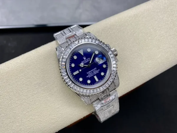 Photo 5 - Diamond Replica Rolex Rolex Submariner Iced Out Ref.116619LB Blue Dial 40mm