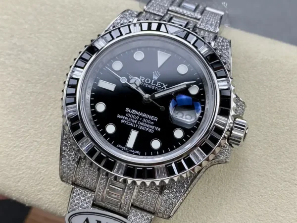 Photo 4 - Diamond Replica Rolex Rolex Submariner Iced Out Ref.116610LN 40mm Black Diamond Bezel