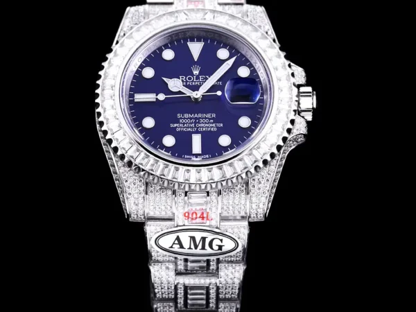 Photo 3 - Diamond Replica Rolex Rolex Submariner Iced Out Ref.116619LB Clear Diamonds Bezel