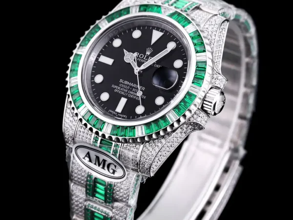 Photo 4 - Diamond Replica Rolex Rolex Submariner Iced Out Ref.126610LV Dial Black