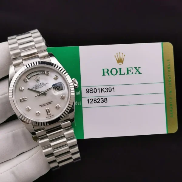 Photo 9 - Men Replica Rolex Rolex Day-Date Ref. 128238 36mm White Dial