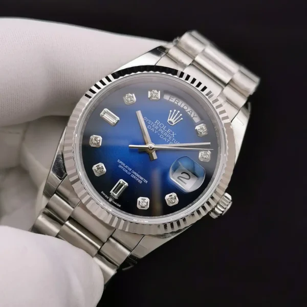 Photo 4 - Men Replica Rolex Rolex Day-Date Ref. 128238 36mm Blue Ombre Dial