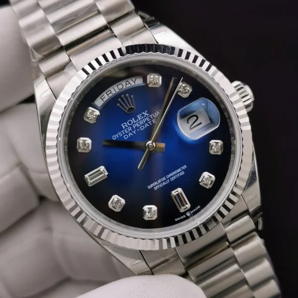 Photo 5 - Day-Date Rolex Day-Date Ref. 128238 36mm Blue Ombre Dial